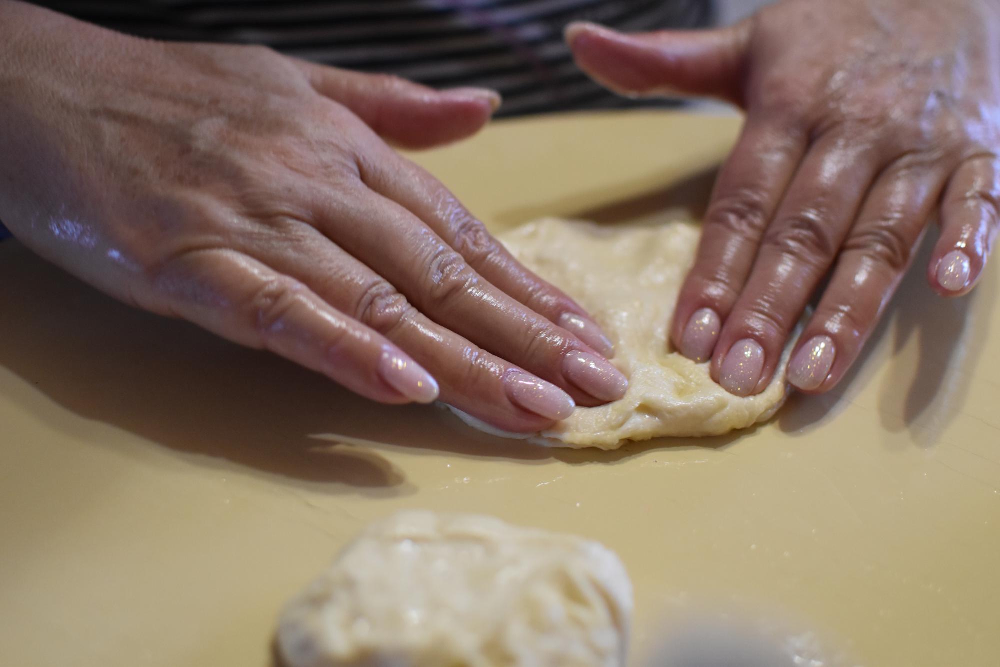 Dettaglio di impasto lavorato a mano